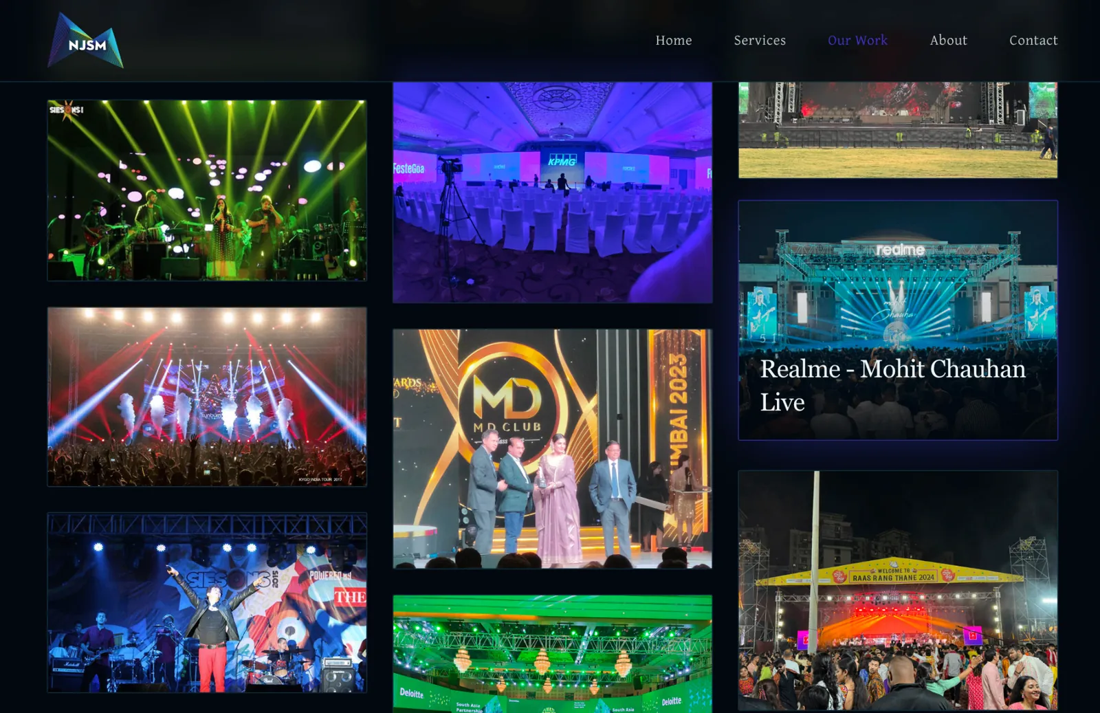 Festival and awards production gallery grid